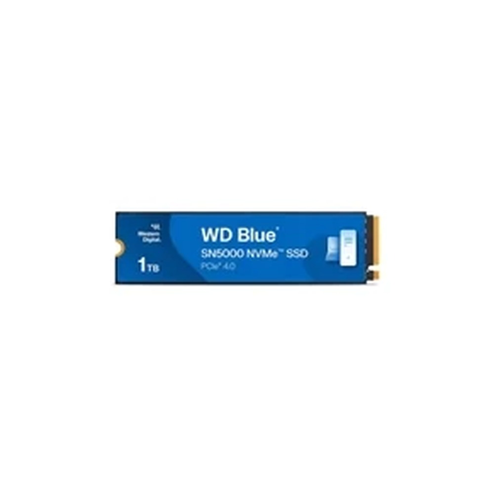 WD Blue SN5000 (WDS100T4B0E-00CNZ0) 1TB NVMe SSD, M.2 Interface, PCIe Gen4, 2280, Read 5150MB/s, Write 4900MB/s, 5 Year Warranty