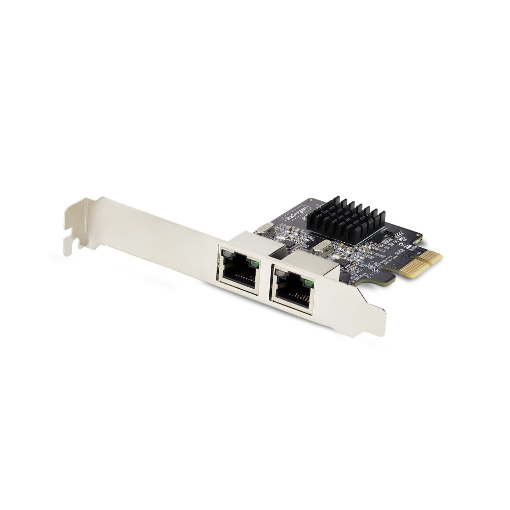 Startech 2-Port Gigabit PCIe Network Adapter Card, TAA Compliant - Network adapter - PCI Express x1 - Gigabit Ethernet x 2 - black - TAA Compliant