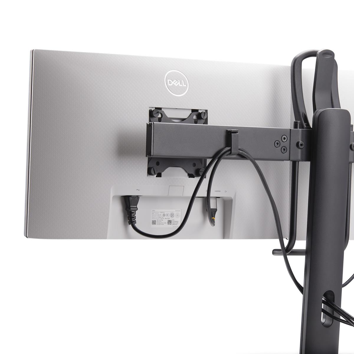 Startech Crossbar Dual Monitor Desk Stand, Double 27inch Screens/VESA - Stand - for 2 monitors - plastic, aluminium, steel - black - screen size: 17"-27" - desktop stand