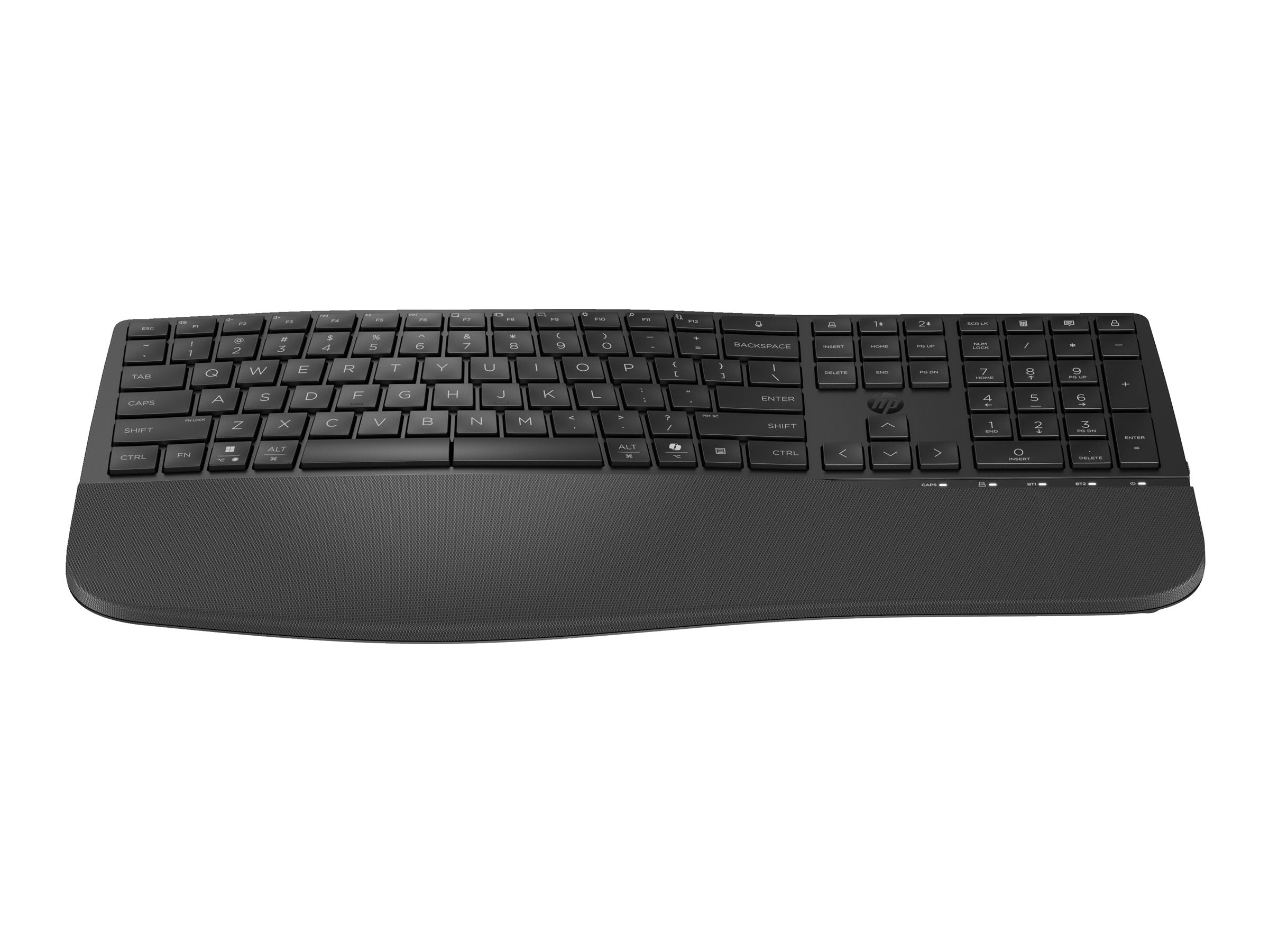 HP 685 - Keyboard - dual mode, 3-zone layout, multi-device, 23 programmable keys, OS Auto-Detection, low profile key travel - 100% - full size - wireless - 2.4 GHz - UK - black