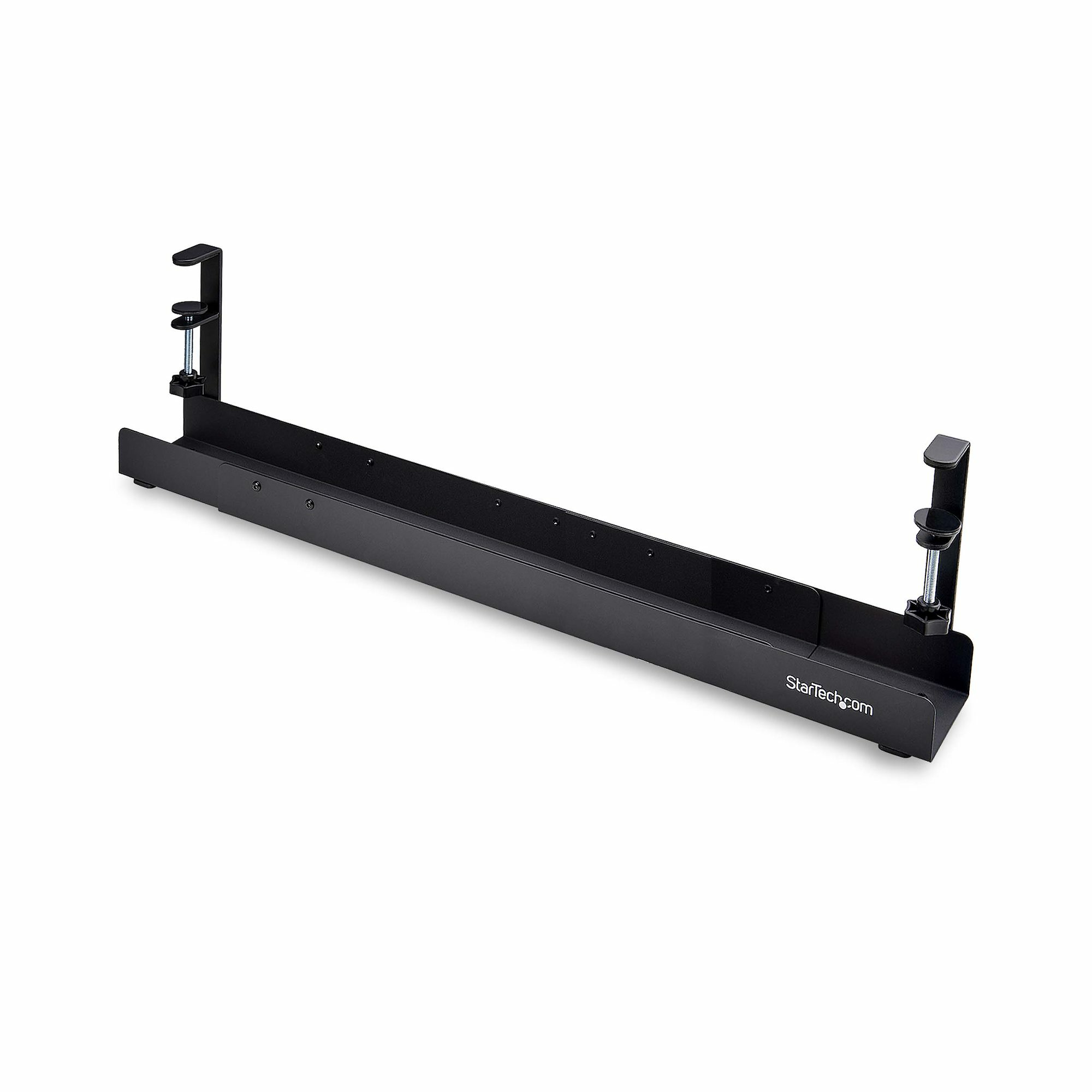Startech Under Desk Cable Management Tray, Clamp-on Installation - Cable management tray - under-desk mountable - black - 80 cm