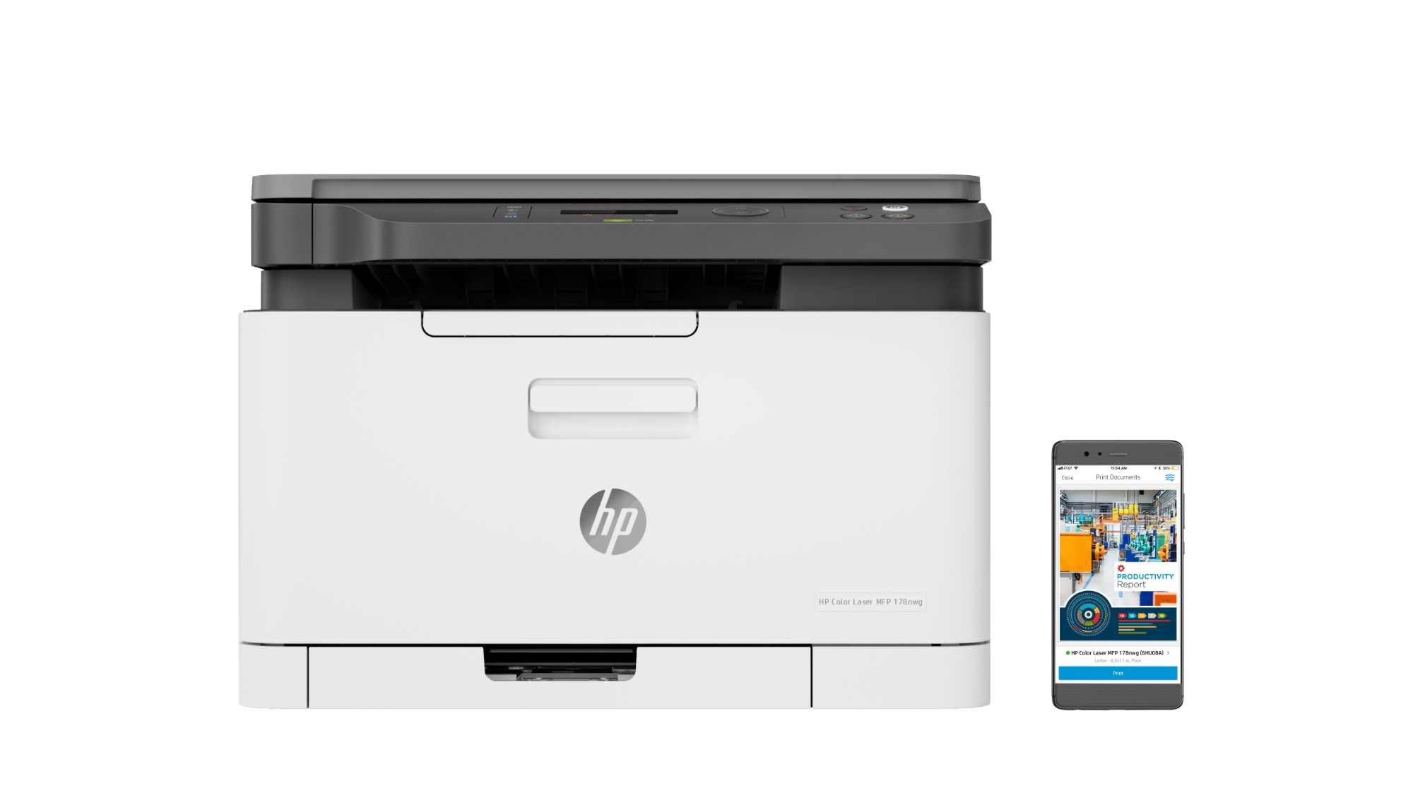 HP Color Laser MFP 178nw - Multifunction printer - colour - laser - Legal (216 x 356 mm)/A4 (210 x 297 mm) (original) - A4/Legal (media) - up to 14 ppm (copying) - up to 18 ppm (printing) - 150 sheets - USB 2.0, LAN, Wi-Fi(n)