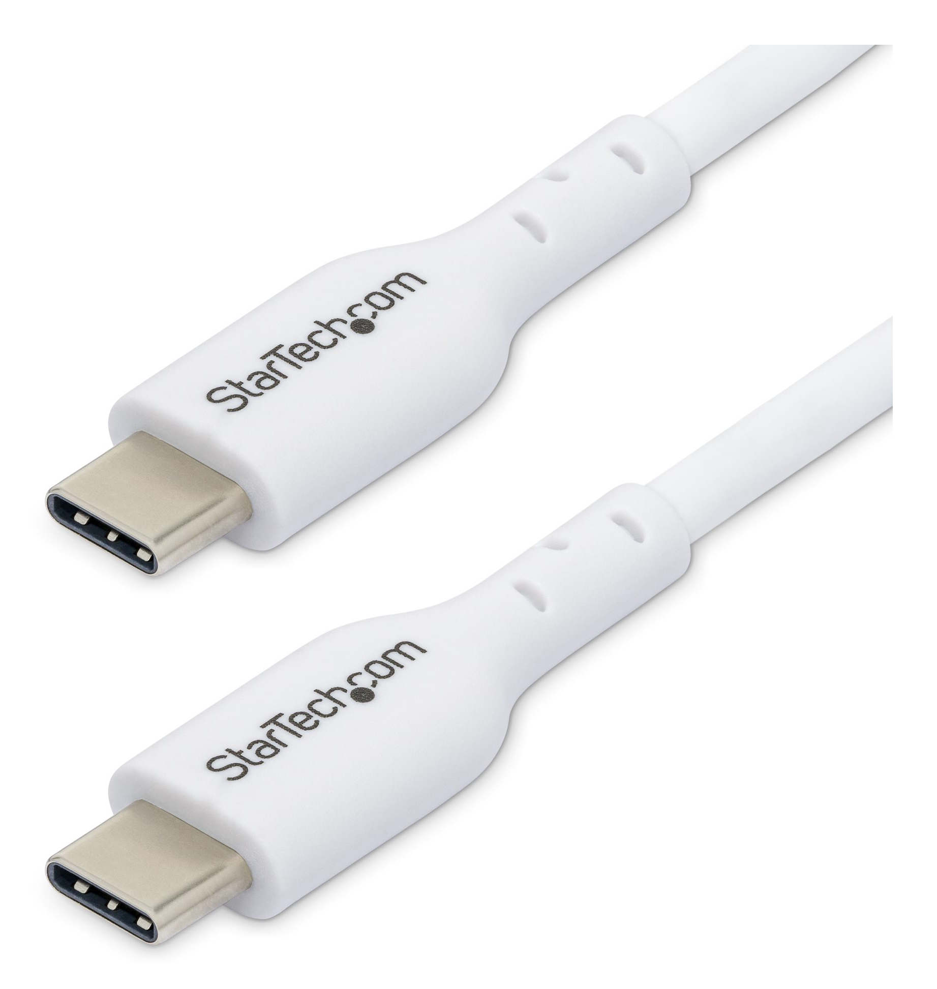 StarTech 3.3ft (1m) USB-C Charging Cable, Charge & Sync, 60W (3A) PD, USB 2.0 Laptop Charger Cable - White USB C Charging Cord - USB cable - USB-C (M) to USB-C (M) - USB 2.0 - 3 A - 1 m - halogen-free, passive, USB Power Delivery (60W), Power Delivery 2.0