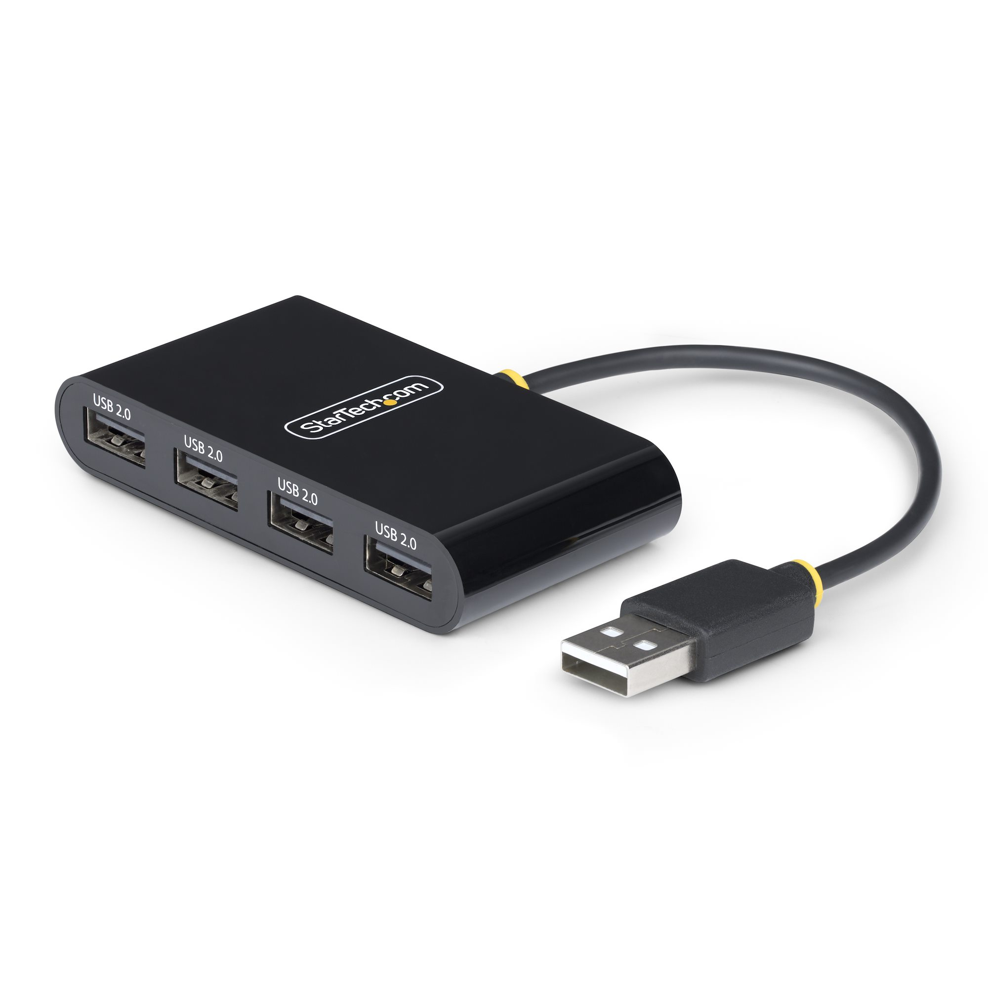 Startech 4-Port USB 2.0 Hub, USB Bus Powered, Small Travel Mini USB Hub, USB 2.0 Splitter, Multi-Port Portable USB Hub, 480Mbps, Overcurrent Protection (OCP) - Hub - 4 x USB 2.0 - desktop