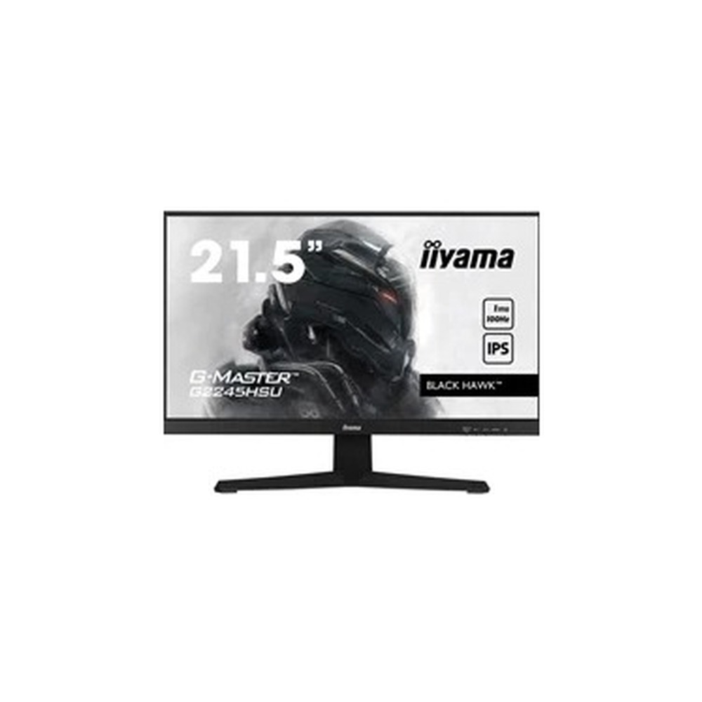 iiyama G-MASTER G2245HSU-B2 22 inch IPS Gaming Monitor, Full HD, 1ms, HDMI, DisplayPort, USB Hub, Freesync, 100Hz, Speakers, Black, Internal PSU, VESA