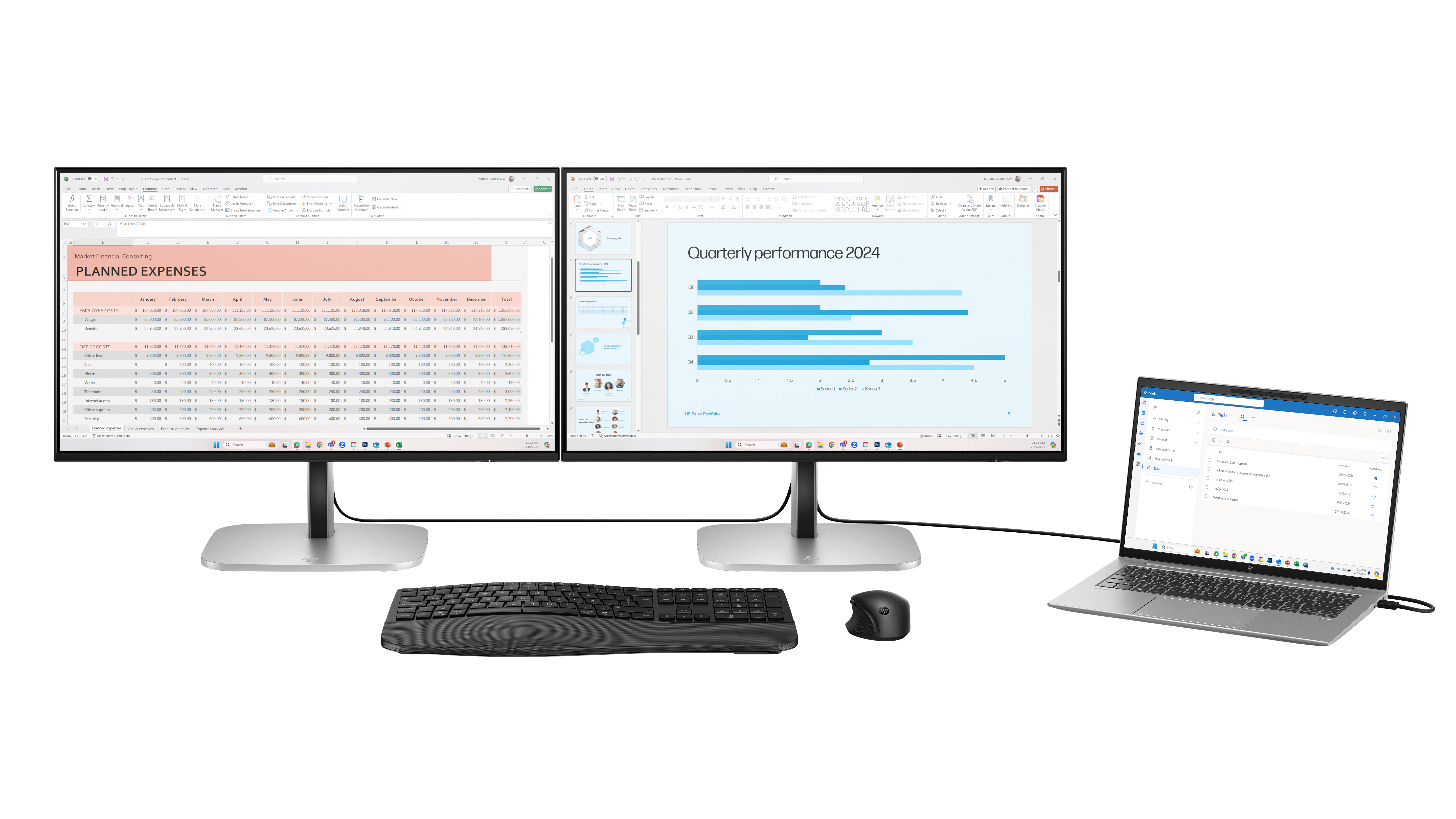 HP 524pu - Series 5 Pro - LED monitor - 24" (23.8" viewable) - 1920 x 1080 Full HD (1080p) @ 100 Hz - IPS - 350 cd/m² - 1500:1 - 5 ms - HDMI, DisplayPort, USB-C - jet black, natural silver and jet black (stand)