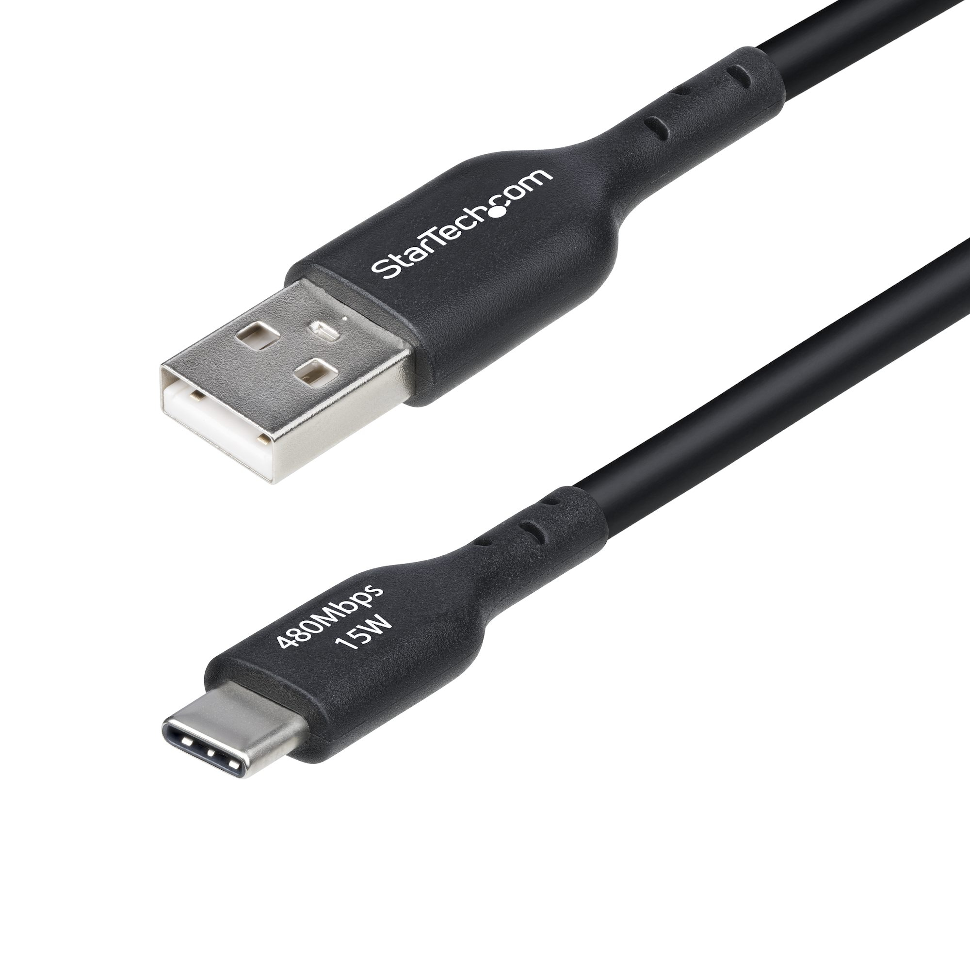 StarTech 4m (13ft) USB-A to USB-C Charging Cable, Charger Cord, M/M - USB cable - USB (M) to USB-C (M) - USB 2.0 - 3 A - 4 m - halogen-free, passive, charge and sync, USB Fast Charge (15W) - black