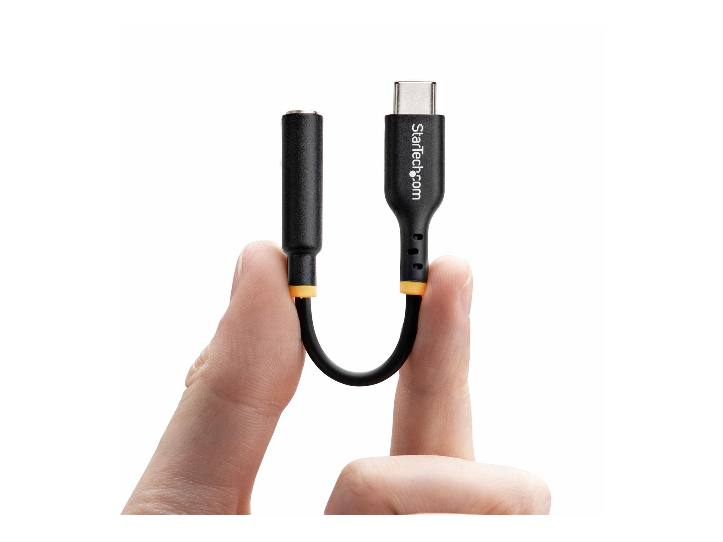 Startech USB-C Audio Adapter to 3.5mm TRRS Jack, Headphone Aux Dongle - USB-C to headphone jack adapter - USB-C male to 4-pole mini jack female - 12.7 cm - black