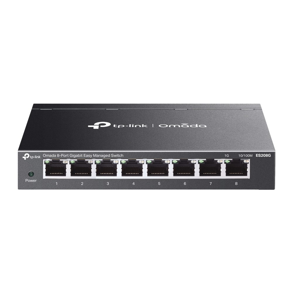 TP-Link Omada ES208G V1 - Switch - Managed - 8 x 10/100/1000Base-T - desktop, wall-mountable