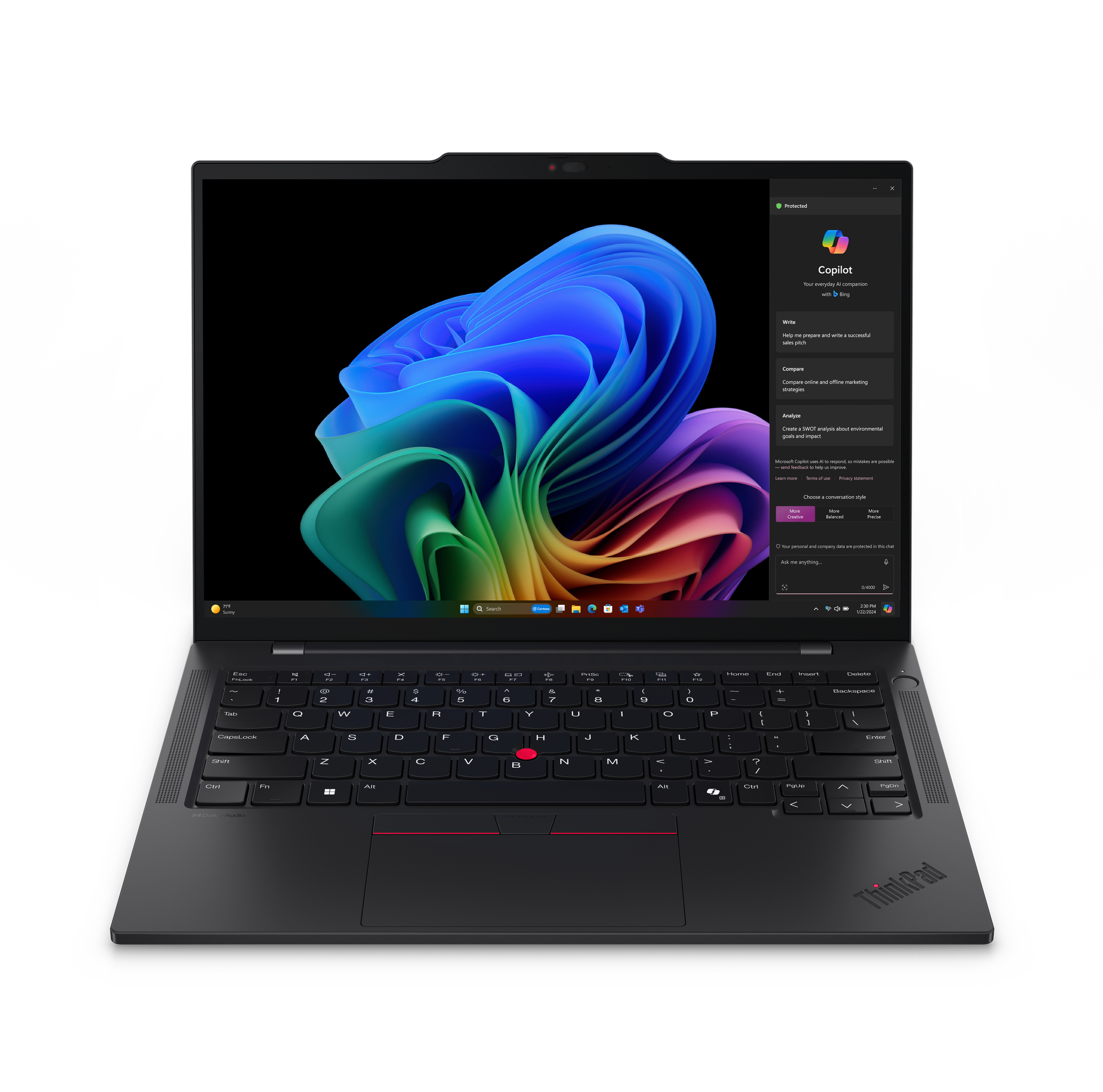 Lenovo ThinkPad T14s Gen 6 21N1 - 180-degree hinge design - Snapdragon X Plus - X1P-42-100 / up to 3.2 GHz - Win 11 Pro - Qualcomm Adreno - 16 GB RAM - 512 GB SSD TCG Opal Encryption 2, NVMe - 14" IPS 1920 x 1200 - Bluetooth, Wi-Fi 7 - black - kbd: UK - w
