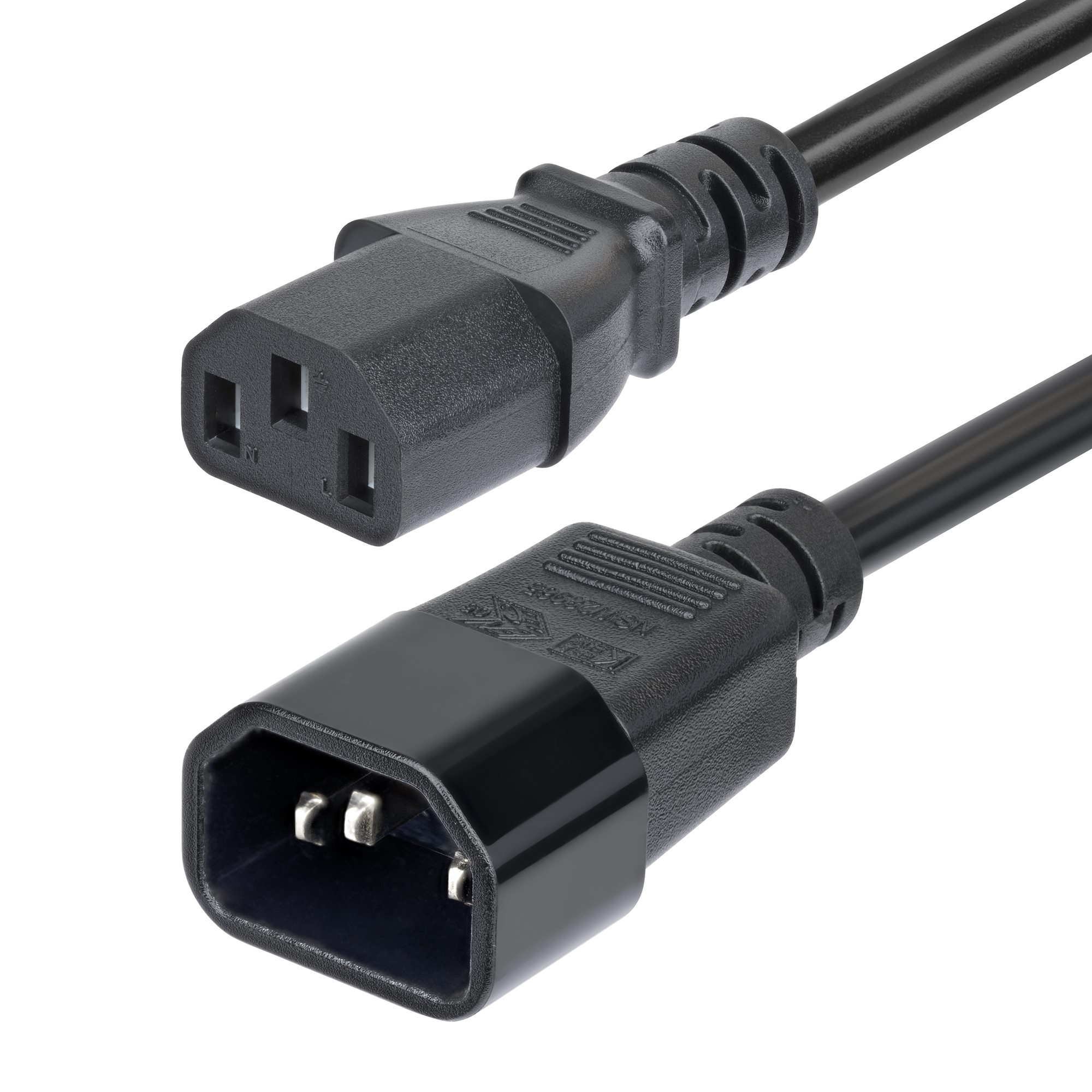 StarTech 4.5m Power Extension Cord, C14 to C13, 15A 250V, KEMA-KEUR - Power extension cable - IEC 60320 C14 to power IEC 60320 C13 - AC 250 V - 15 A - 4.6 m - molded - black