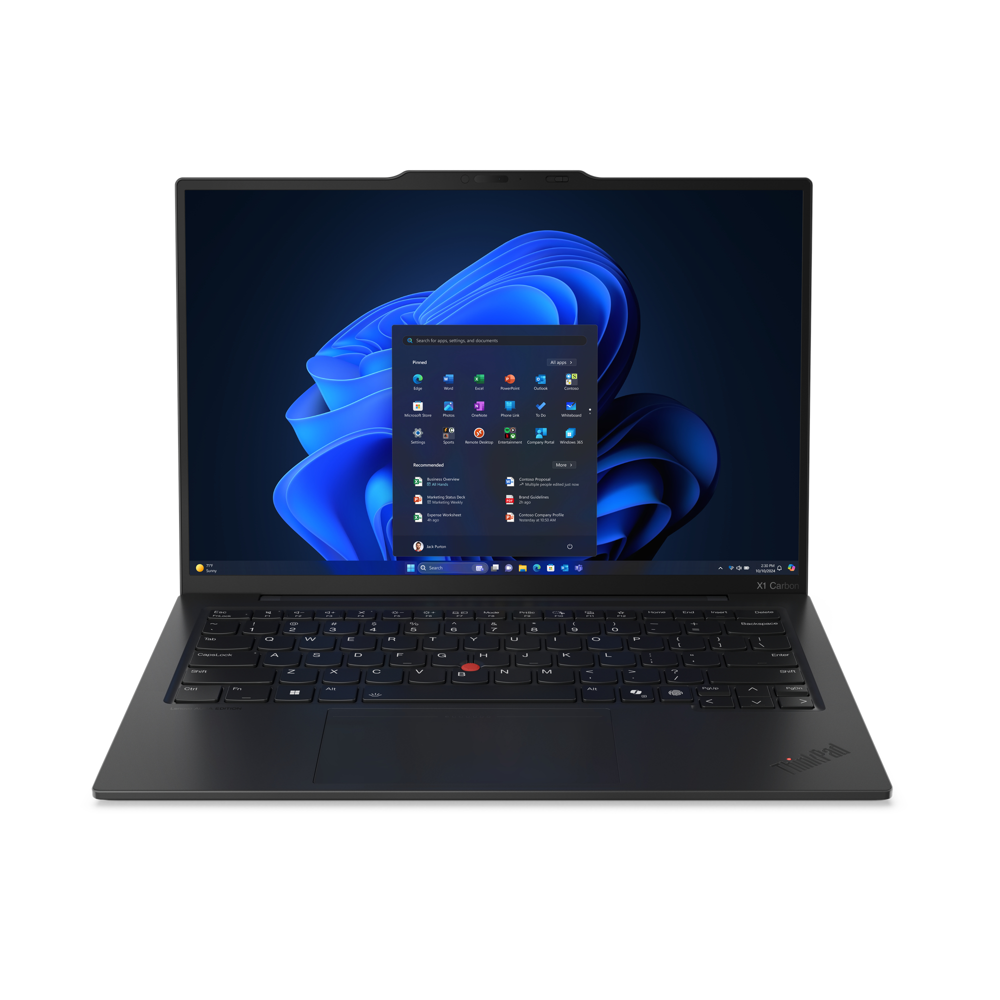 Lenovo ThinkPad X1 Carbon Gen 13 21NX - Aura Edition - AI PC - 180-degree hinge design - Intel Core Ultra 7 - 255U / up to 5.2 GHz - Evo - Win 11 Pro - Intel Graphics - 16 GB RAM - 512 GB SSD TCG Opal Encryption 2, NVMe, Performance - 14" IPS 1920 x 1200