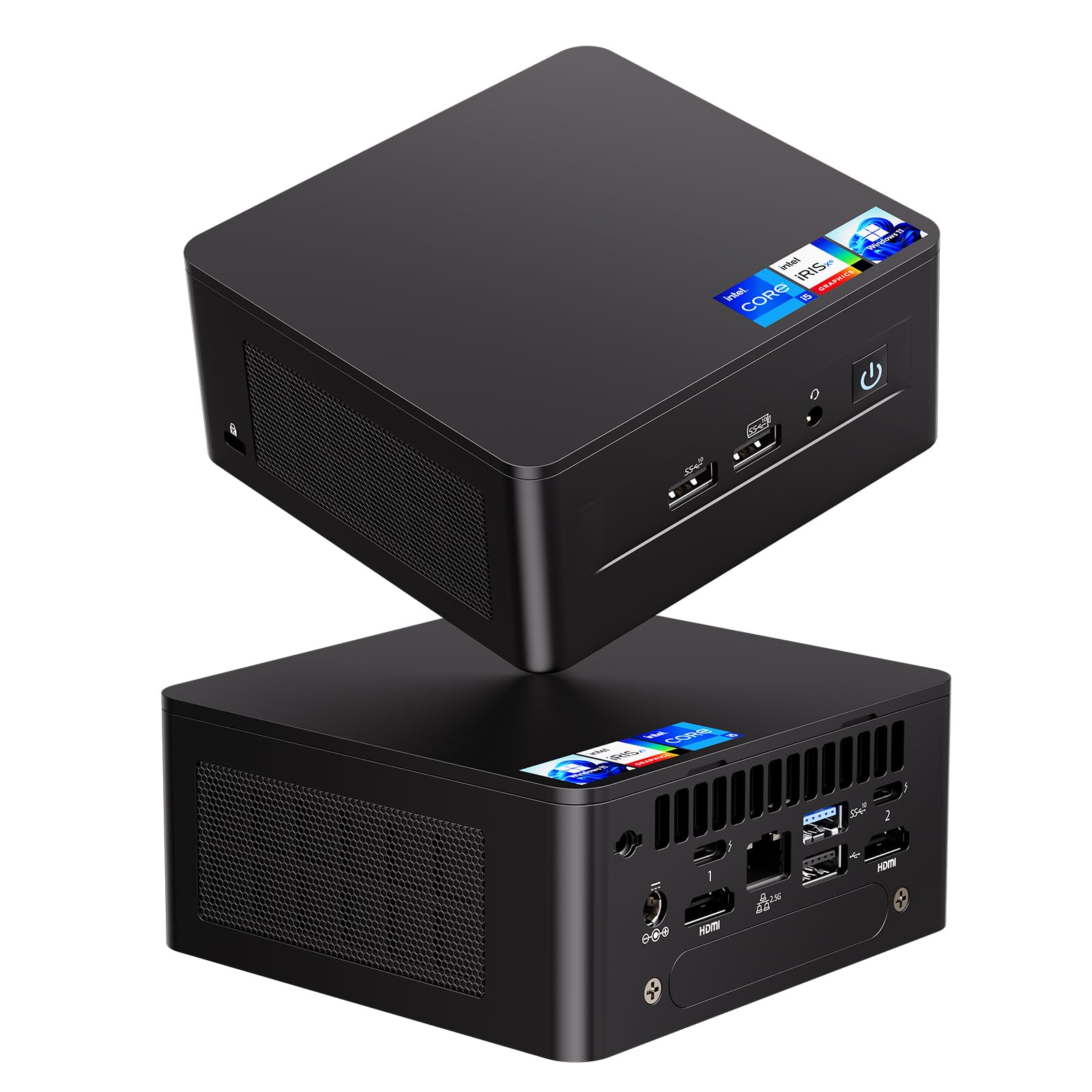 ASUS NUC 15 Pro Tall Kit RNUC15CRHC500000 - Barebone - mini PC 1 x Core 5 210H / up to 4.8 GHz - RAM 0 GB - Intel Graphics - IEEE 802.11ax (Wi-Fi 6), IEEE 802.11be (Wi-Fi 7), Bluetooth 5.4, 2.5 Gigabit Ethernet, Gigabit Ethernet - black