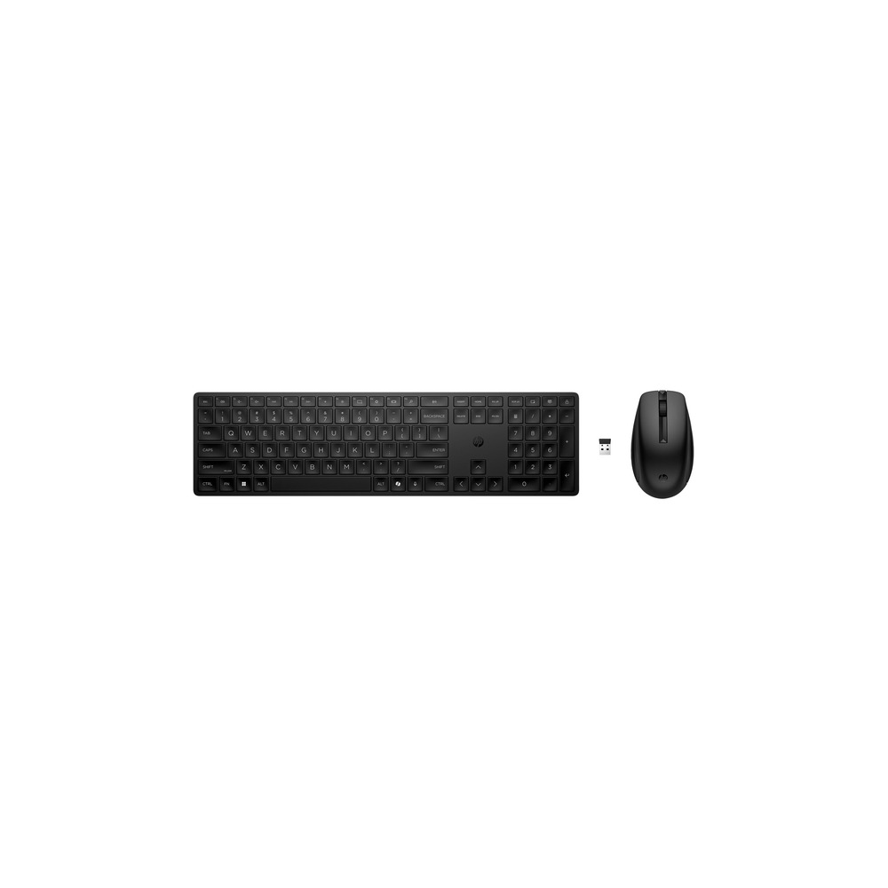 HP 655 - Keyboard and mouse set - 100% - full size - wireless - 2.4 GHz - UK - black - Smart Buy