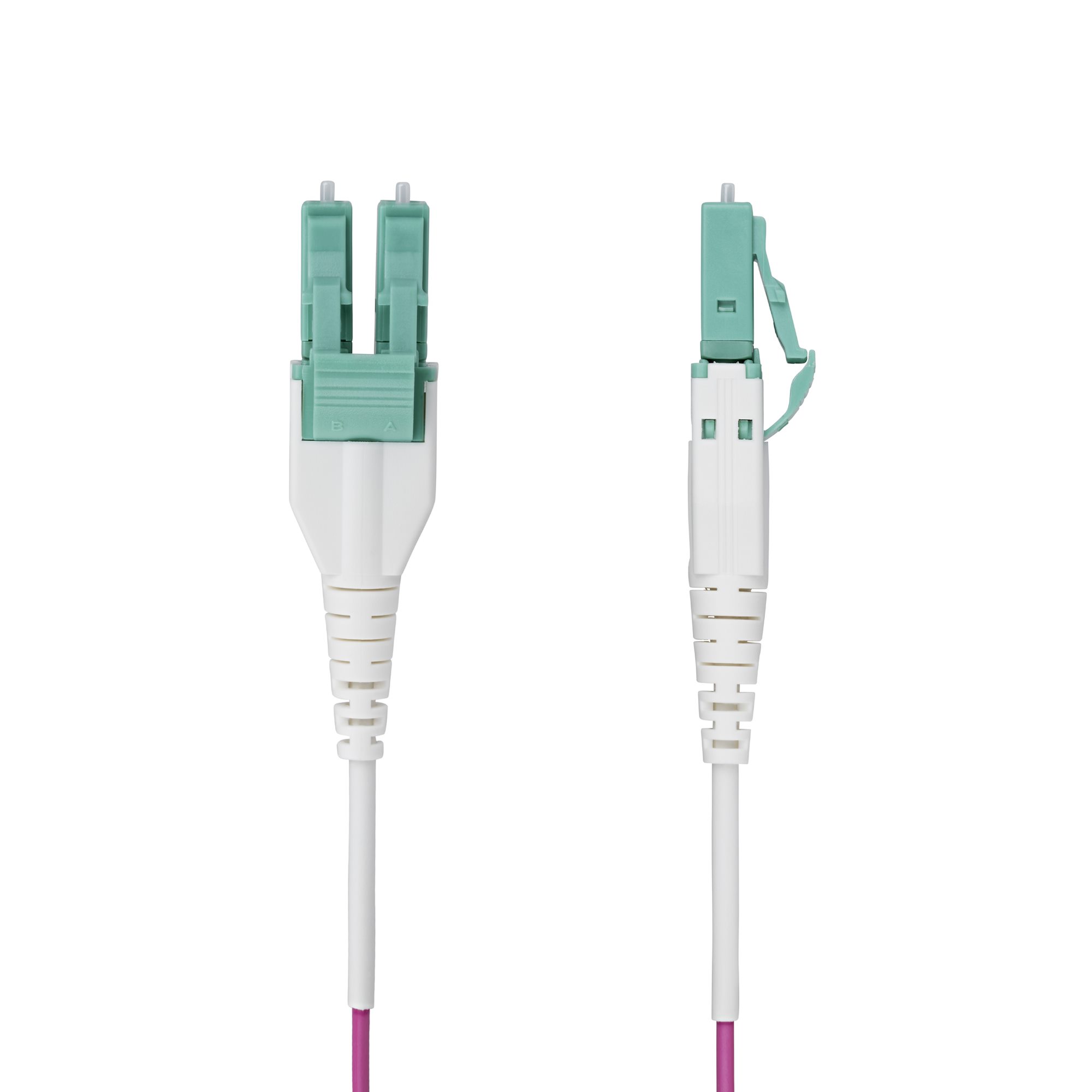 Startech 40m (131ft) LC/LC (UPC) OM4 Multimode Fiber Optic Cable - Patch cable - LC/UPC duplex multi-mode (M) to LC/UPC duplex multi-mode (M) - 40 m - 40 m - 1.6 mm - fibre optic - duplex - 50 / 125 micron - OM4 - OFNR - jumper - erika violet