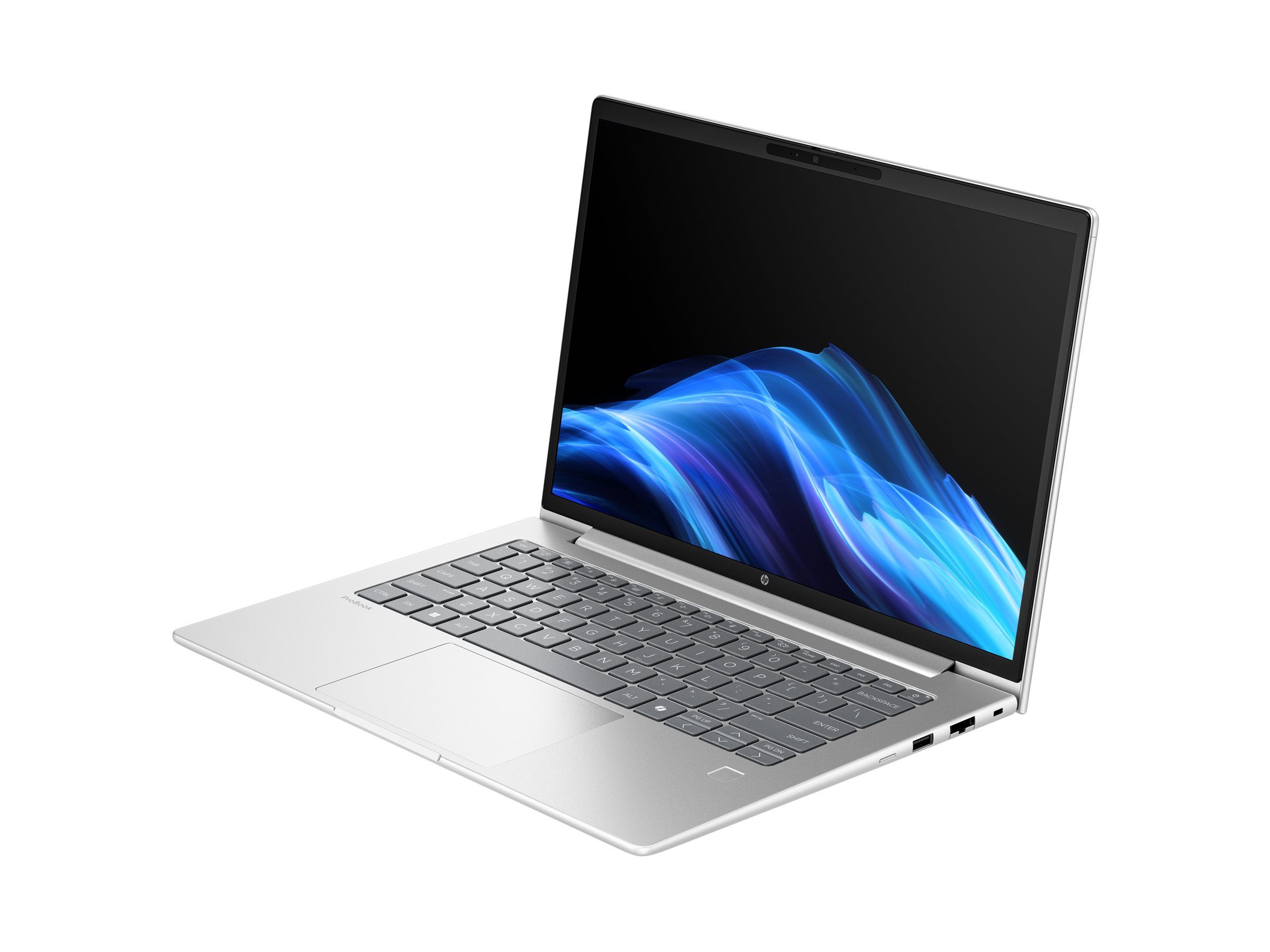 HP ProBook 4 G1ah Notebook AI - AMD Ryzen 5 - 220 / up to 4.9 GHz - Win 11 Pro - Radeon 740M - 8 GB RAM - 256 GB SSD NVMe - 14" IPS 1920 x 1200 - Gigabit Ethernet - Wi-Fi 6E, Bluetooth - pike silver - kbd: UK