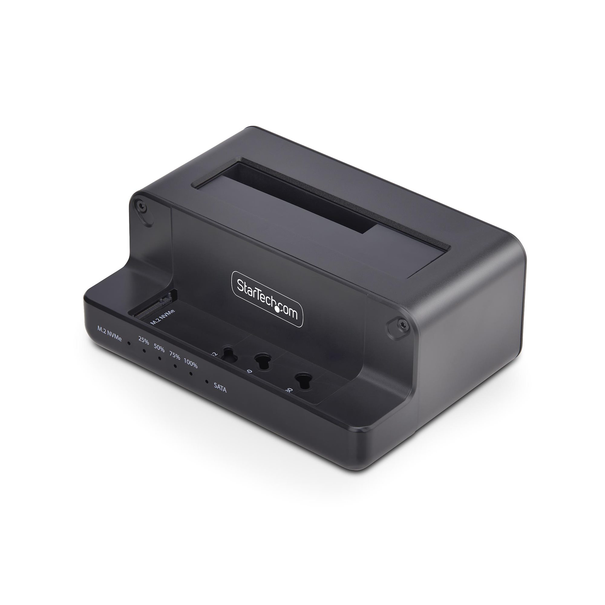 StarTech M.2 NVMe to 2.5/3.5" SATA Drive Duplicator, Dual Bay Cloner - Solid state / hard drive duplicator - 2 bays (SATA-600 / PCI Express (NVMe)) - TAA Compliant