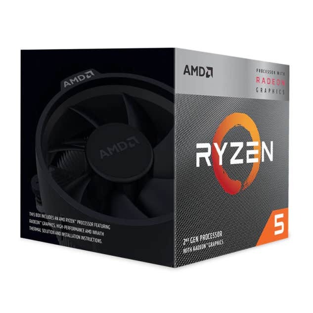 AMD Ryzen 5 3400G 3.7GHz 4 Core AM4 Processor, 8 Threads, 4.2GHz Boost, Radeon Vega 11 Graphics