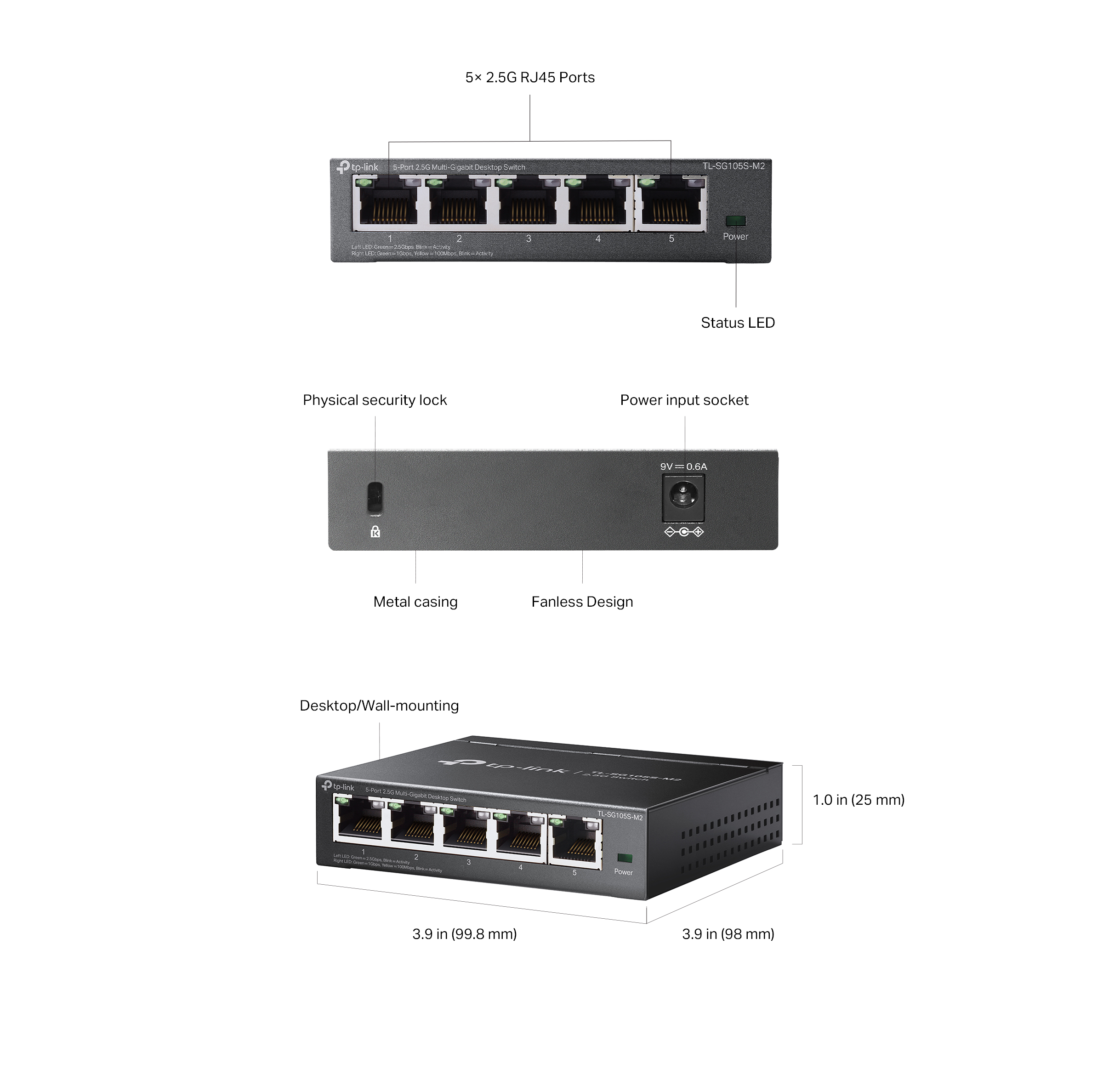 TP-Link TL-SG105S-M2 V1 - Switch - 5 x 10/100/1000/2.5G - desktop