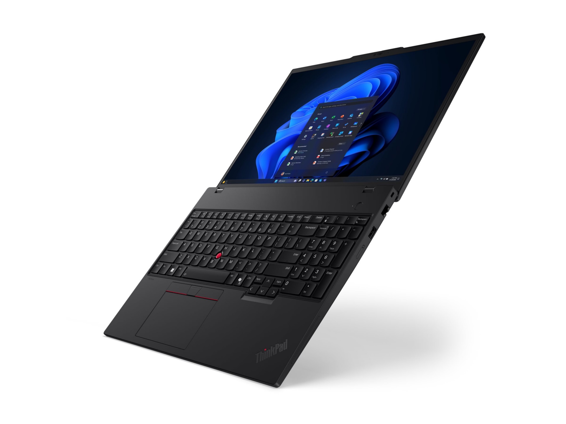 Lenovo ThinkPad T16 Gen 4 21QE - 180-degree hinge design - Intel Core Ultra 7 - 255U / up to 5.2 GHz - Win 11 Pro - Intel Graphics - 16 GB RAM - 512 GB SSD TCG Opal Encryption 2, NVMe - 16" IPS 1920 x 1200 - Gigabit Ethernet - Wi-Fi 6E, Bluetooth - black