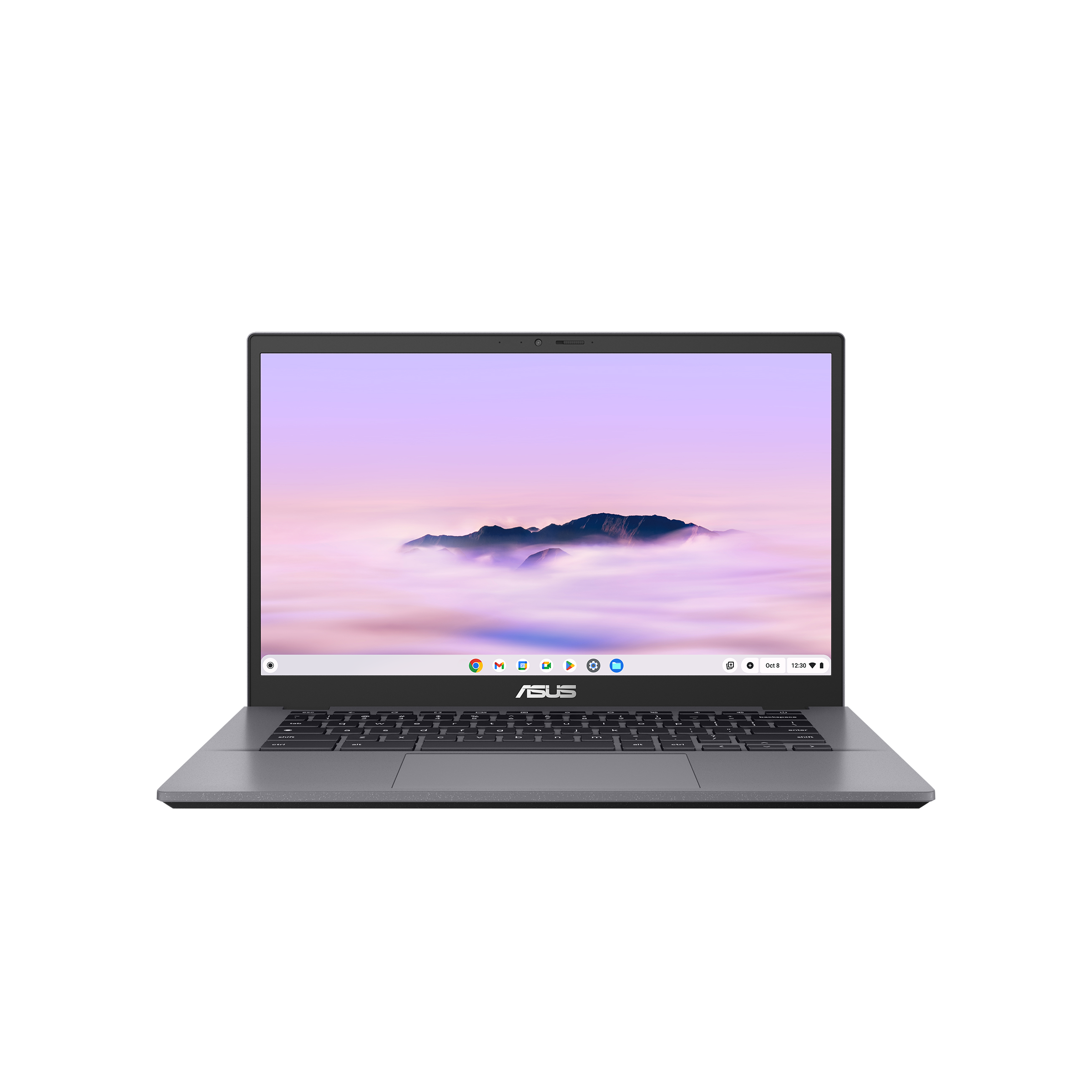ASUS Chromebook Plus Enterprise CB34 CB3402CVA-MW0586 - 180-degree hinge design - Intel Core i3 - 1215U / up to 4.4 GHz - Chrome OS - UHD Graphics - 8 GB RAM - 256 GB SSD UFS - 14" touchscreen 1920 x 1080 (Full HD) - Wi-Fi 6E, Bluetooth - rocky grey