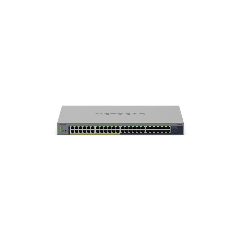 NETGEAR GS748PP - Switch - unmanaged - 24 x 10/100/1000 + 24 x 10/100/1000 (PoE+) - desktop, wall-mountable - PoE+ (380 W)
