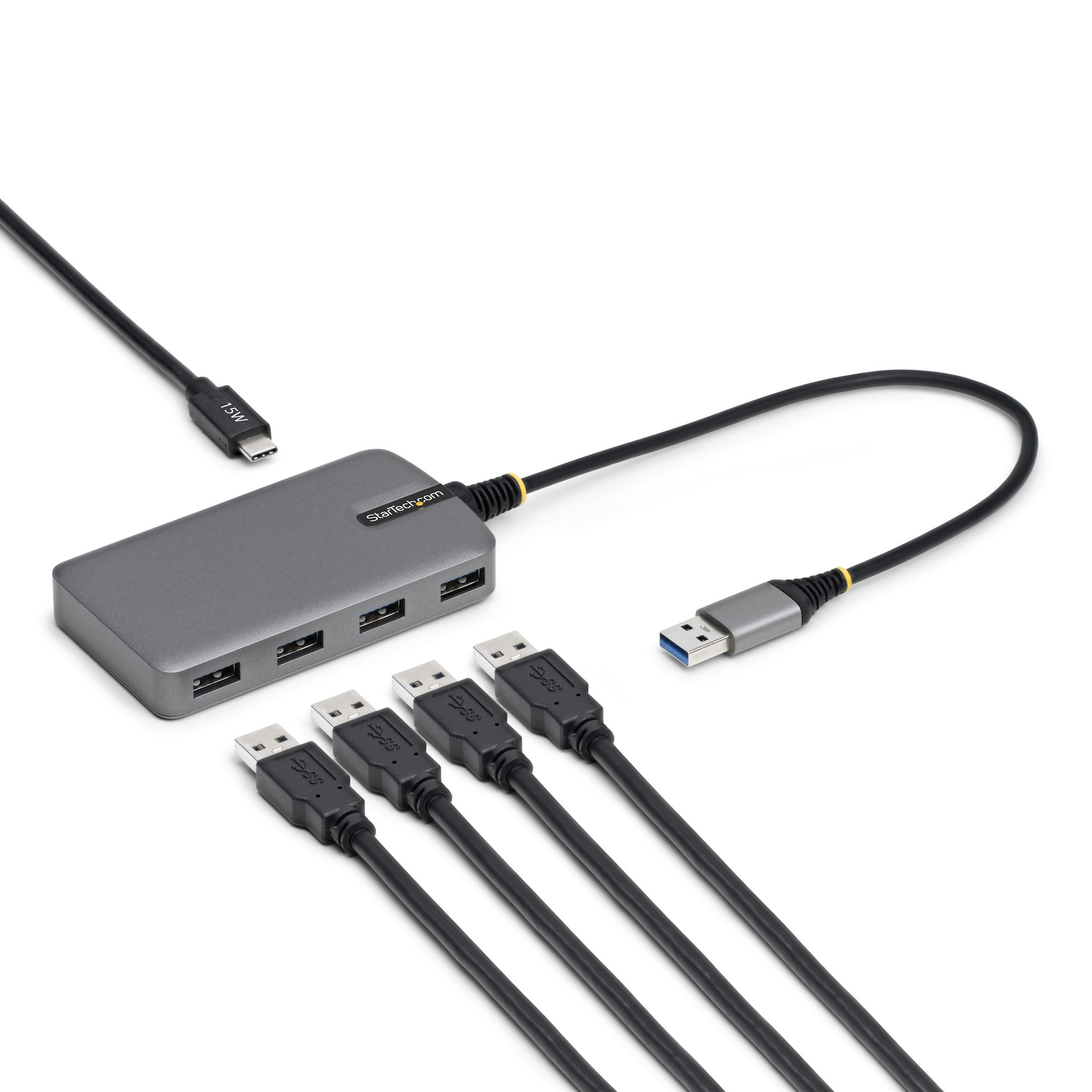 Startech - Hub - 4 x USB 3.2 Gen 1 + 1 x USB-C + 1 x USB-A 3.2 Gen 1 - desktop