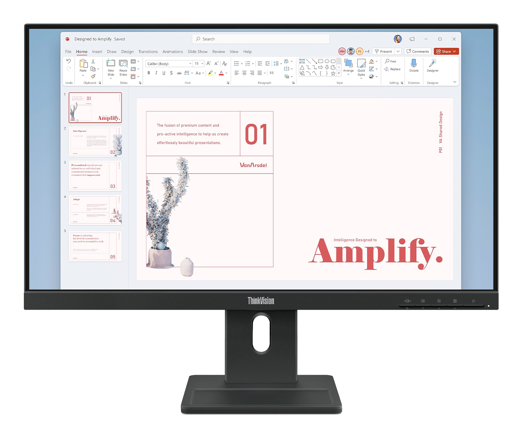 Lenovo ThinkVision E24-40 - LED monitor - 23.8" - 1920 x 1080 Full HD (1080p) @ 100 Hz - IPS - 250 cd/m² - 1300:1 - 4 ms - HDMI, VGA, DisplayPort - speakers - raven black