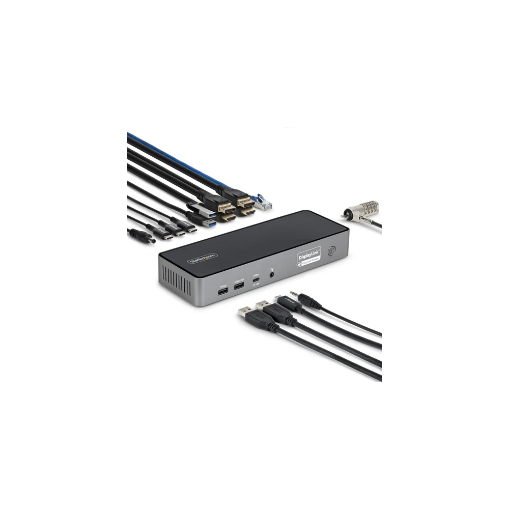 Startech - Docking station - for laptop - USB-C - 2 x HDMI, 2 x DP, USB-C - 2.5GbE - 140 Watt - TAA Compliant
