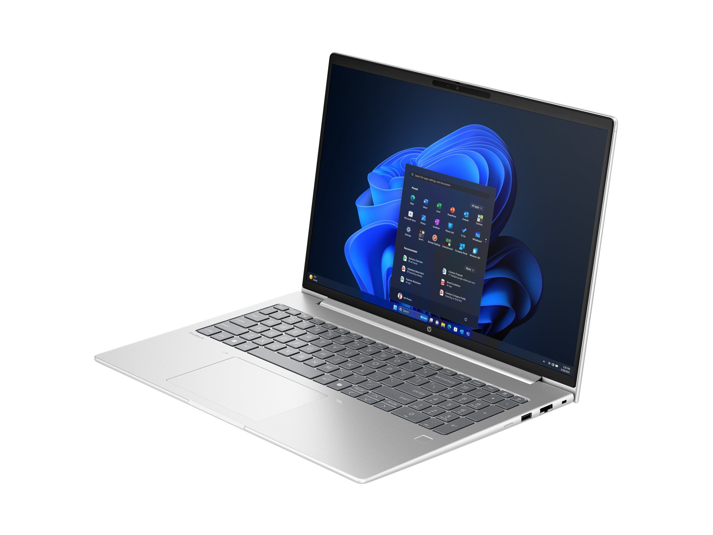 HP ProBook 4 G1ah Notebook - AMD Ryzen 5 - 220 / up to 4.9 GHz - Win 11 Pro - Radeon 740M - 16 GB RAM - 256 GB SSD NVMe - 16" IPS 1920 x 1200 - Gigabit Ethernet - Wi-Fi 6E, Bluetooth - pike silver - kbd: UK