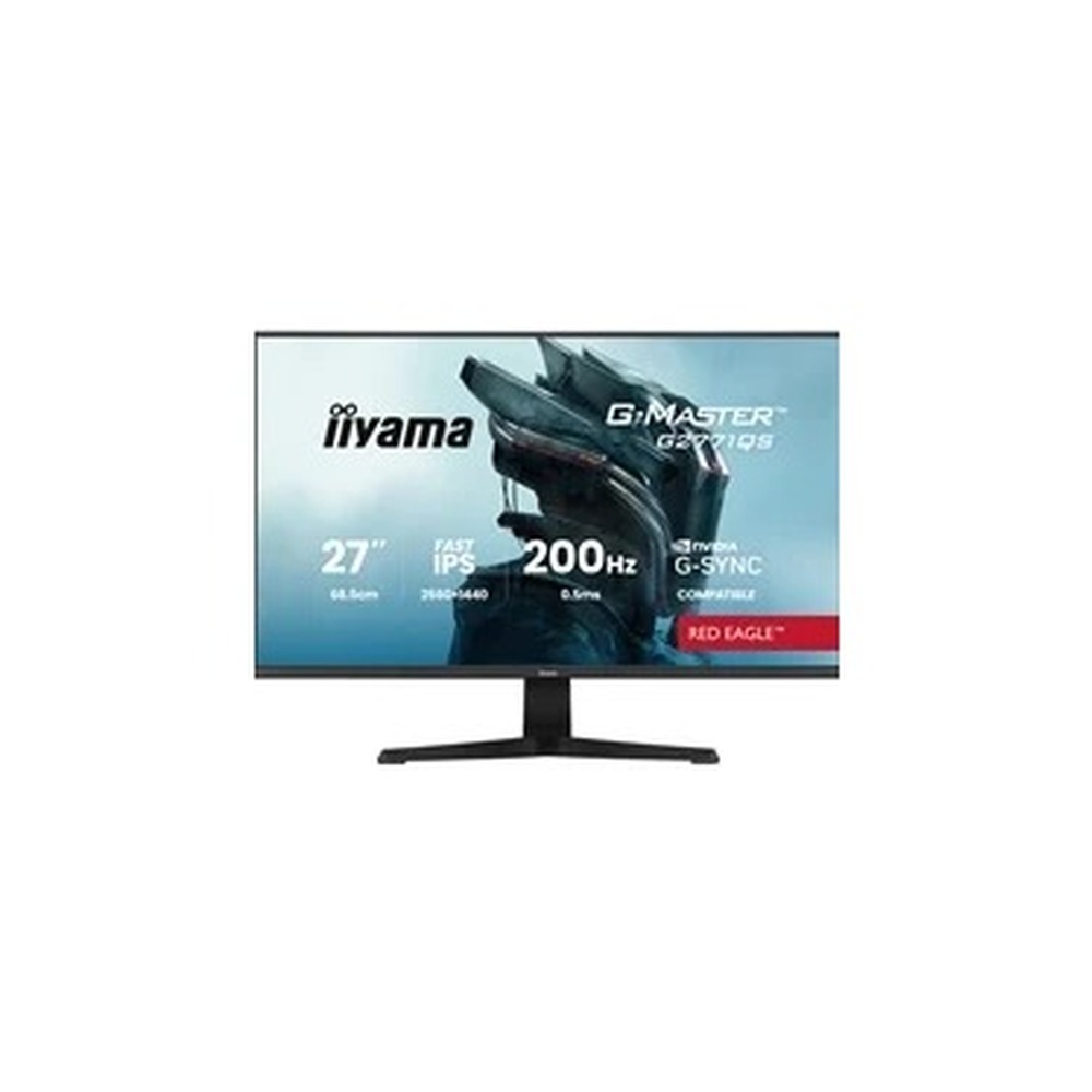 iiyama G-Master Red Eagle gaming monitor G2771QS-B1 27" Black, Ultra Slim Bezel, QHD Resolution, IPS, 200Hz, 0.5ms, Nvidia G-Sync, HDMI, Display Port, Black Tuner