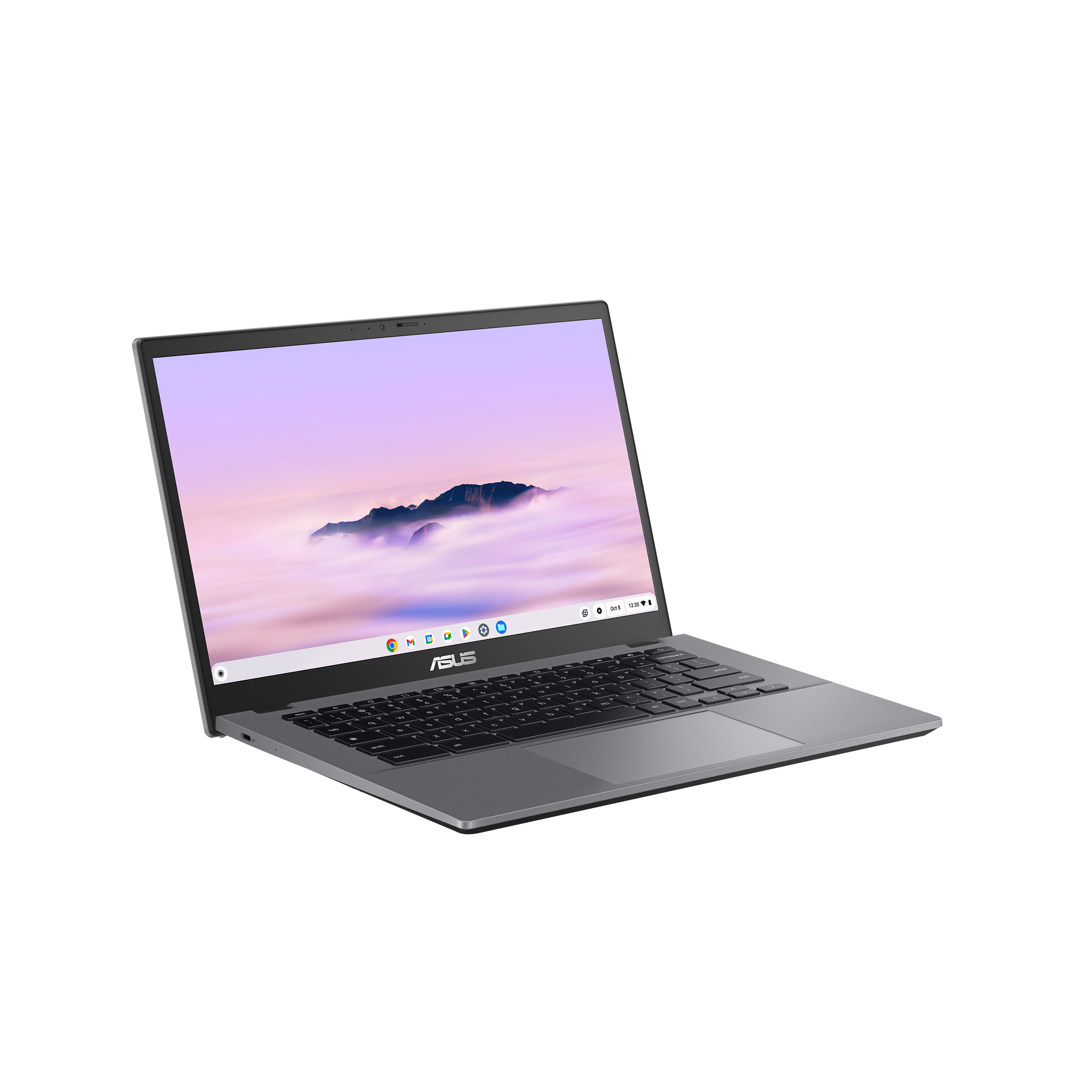 ASUS Chromebook Plus Enterprise CB34 CB3402CVA-MW1062 - 180-degree hinge design - Intel Core 5 - 120U / up to 5 GHz - Chrome OS - Intel Graphics - 8 GB RAM - 256 GB SSD UFS - 14" touchscreen 1920 x 1080 (Full HD) - Wi-Fi 6E, Bluetooth - rocky grey - with