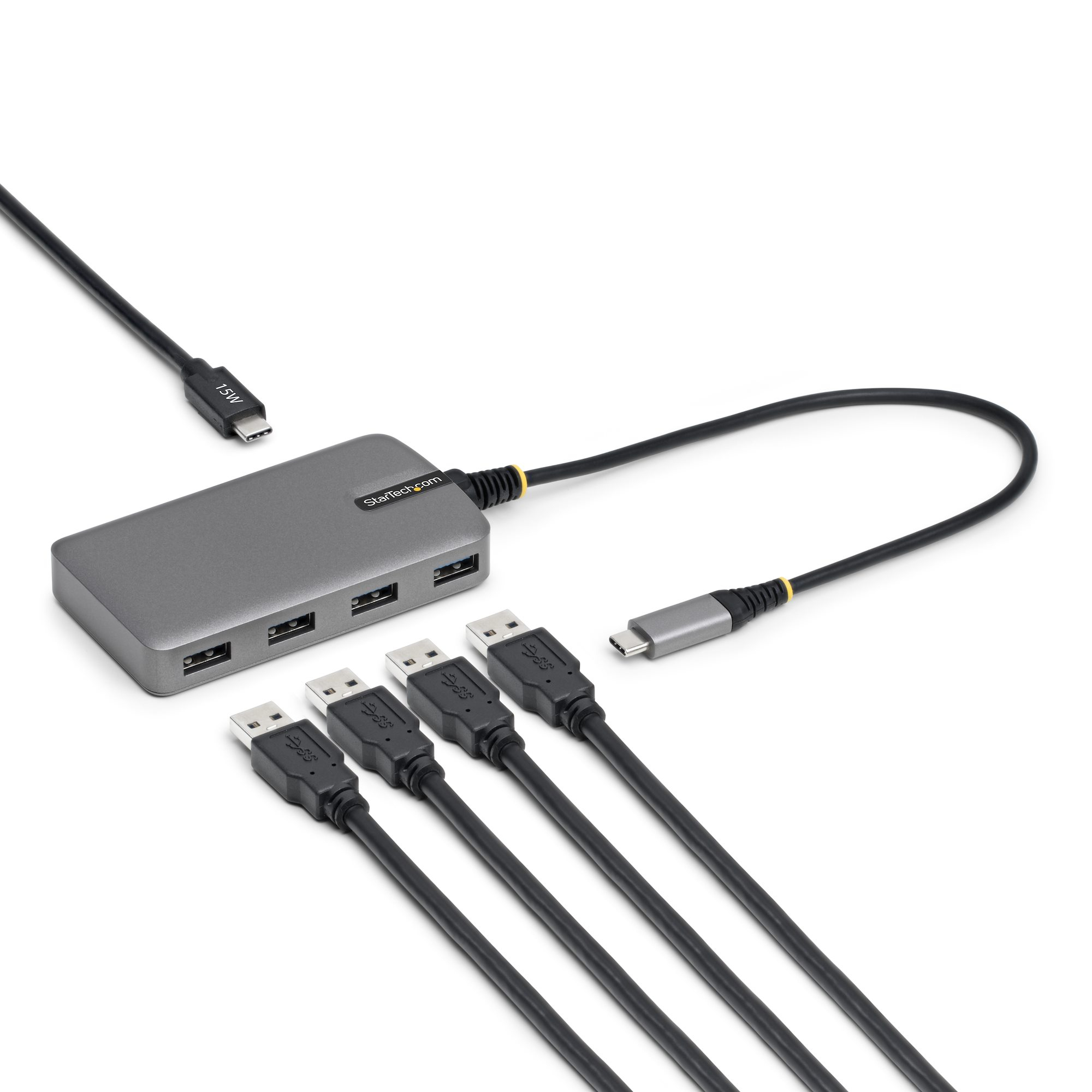 Startech - Hub - 4 x USB 3.2 Gen 1 + 1 x USB-C + 1 x USB-C 3.2 Gen 1 - desktop